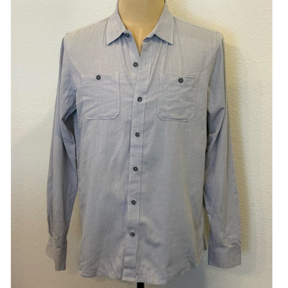 TRAVIS MATHEW Gray Button Down 100% cotton Shirt Top Mens M
